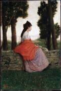 Jeune femme attendant quelque chose (Federico Zandomeneghi) - Muzeo.com