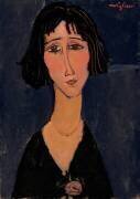 Jeune femme avec une rose (Amedeo Modigliani) - Muzeo.com