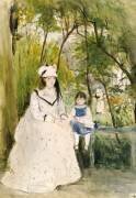 Jeune femme dans un paysage (Berthe Morisot) - Muzeo.com