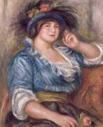 Jeune femme à la rose, femme en bleue (Auguste Renoir) - Muzeo.com