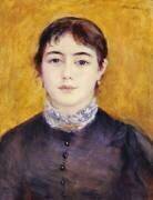 Jeune femme en bleu (Auguste Renoir) - Muzeo.com