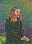 Jeune Femme en Robe Verte (Theo van Rysselberghe) - Muzeo.com