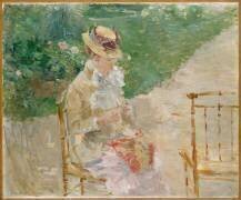 Jeune femme en tricot (Berthe Morisot) - Muzeo.com