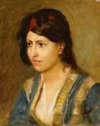 Jeune femme en veste turque (Léon Belly) - Muzeo.com
