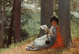 Jeune femme lisant sous un chêne (Winslow Homer) - Muzeo.com