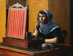 Jeune femme se mettant du rouge à lèvres (Félix Vallotton) - Muzeo.com