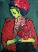 Jeune fille aux pivoines (Alexej von Jawlensky) - Muzeo.com