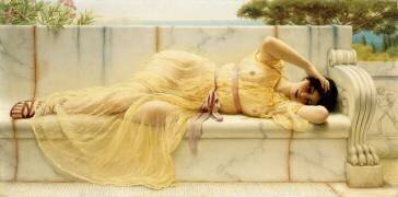 Jeune fille en Draperie Jaune (John William Godward) - Muzeo.com