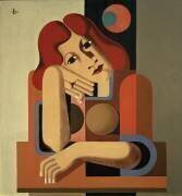 Jeune fille mélancolique (Heinrich Hoerle) - Muzeo.com