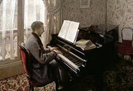 Jeune homme jouant du piano (Gustave Caillebotte) - Muzeo.com