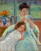 Jeune mère en train de coudre (Mary Cassatt) - Muzeo.com