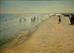 Journée d'été sur la plage sud de Skagen (Peder Severin Kröyer) - Muzeo.com