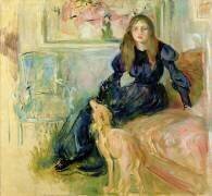 Julie Manet (1878-1966) et son Lévrier Laerte (Berthe Morisot) - Muzeo.com