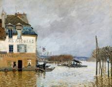 La barque pendant l'inondation à Port-Marly (Alfred Sisley) - Muzeo.com