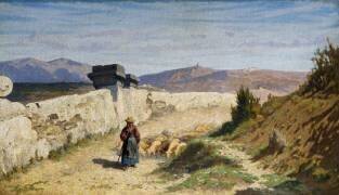 La Bergère (Odoardo Borrani) - Muzeo.com