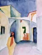 Un coup d'œil dans une allée (August Macke) - Muzeo.com