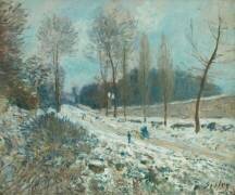 La Côte du Coeur-Volant à Marly sous la neige, dit autrefois 