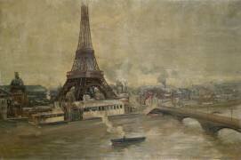 La construction de la tour Eiffel (Paul Louis Delance) - Muzeo.com