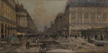 La construction du métro (Luigi Loir) - Muzeo.com