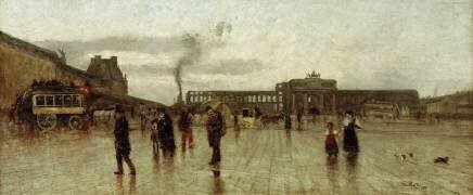La Cour du Carrousel et les ruines des Tuileries (Siebe Johannes Ten Cate) - Muzeo.com