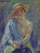 La Dame au chapeau rose (William Malherbe) - Muzeo.com