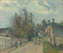 La Diligence, route d'Ennery à L'Hermitage, Pontoise (Camille Pissarro) - Muzeo.com