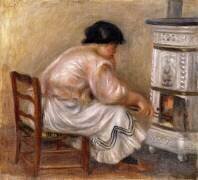 La femme au coin du poêle (Auguste Renoir) - Muzeo.com