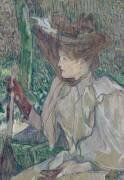 La femme aux gants (Honorine Platzer) (Henri de Toulouse-Lautrec) - Muzeo.com