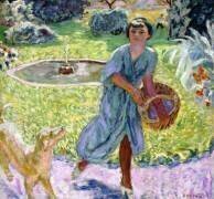 La jeune fille ou la jeune fille jouant avec un chien (Pierre Bonnard) - Muzeo.com