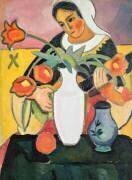 La joueuse de luth (August Macke) - Muzeo.com