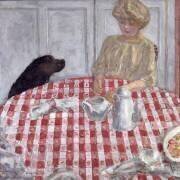 La nappe à carreaux rouges (Pierre Bonnard) - Muzeo.com