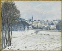 La neige à Marly-le-Roi (Alfred Sisley) - Muzeo.com