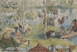 La pêche aux écrevisses (Carl Larsson) - Muzeo.com