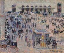 La Place du Havre et la Gare Saint-Lazare (Camille Pissarro) - Muzeo.com