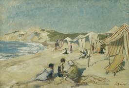 La plage de la Pointe St Gildas (Henri Lebasque) - Muzeo.com