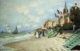 La plage à Trouville (Claude Monet) - Muzeo.com