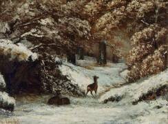 La remise des chevreuils en hiver (Gustave Courbet) - Muzeo.com