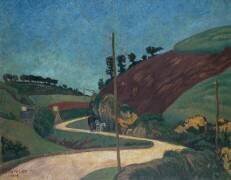 La route de la diligence à la campagne avec une charrette (Paul Serusier) - Muzeo.com