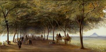 La route des Pyramides, Gizeh (Edward Lear) - Muzeo.com