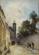La Rue de l'Abbé-de-l'Epée et l'église Saint-Jacques-du-Haut-Pas à Paris (Johan Barthold Jongkind) - Muzeo.com