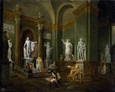 La salle de l’Apollon du Belvédères au Louvre (Hubert Robert) - Muzeo.com