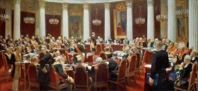 La séance solennelle du Conseil d'État (Ilya Répine) - Muzeo.com