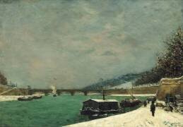 La Seine au pont d'Iéna. Temps de neige (Paul Gauguin) - Muzeo.com