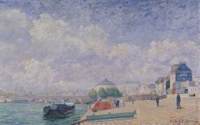 La Seine à Bercy (Albert Dubois-Pillet) - Muzeo.com