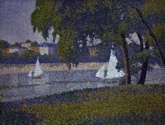 La Seine à Courbevoie (Charles Angrand) - Muzeo.com