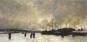 La Seine en décembre (Luigi Loir) - Muzeo.com