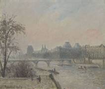 La Seine et le Louvre (Camille Pissarro) - Muzeo.com