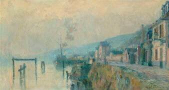 La Seine, un bac (Albert Lebourg) - Muzeo.com