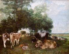 La sieste pendant la saison des foins (montagnes du Doubs) (Gustave Courbet) - Muzeo.com