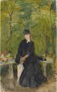 La Soeur de l'Artiste, Edma, assise dans un Parc (Berthe Morisot) - Muzeo.com